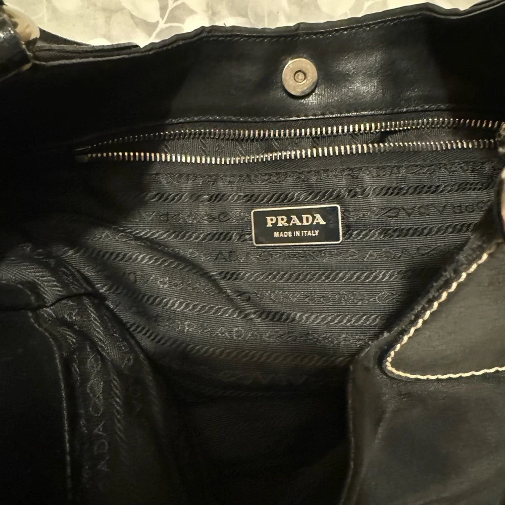 Vintage Prada Nylon Small Handbag. Black. GUC